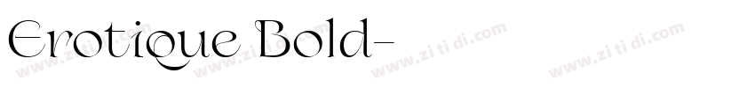 Erotique Bold字体转换